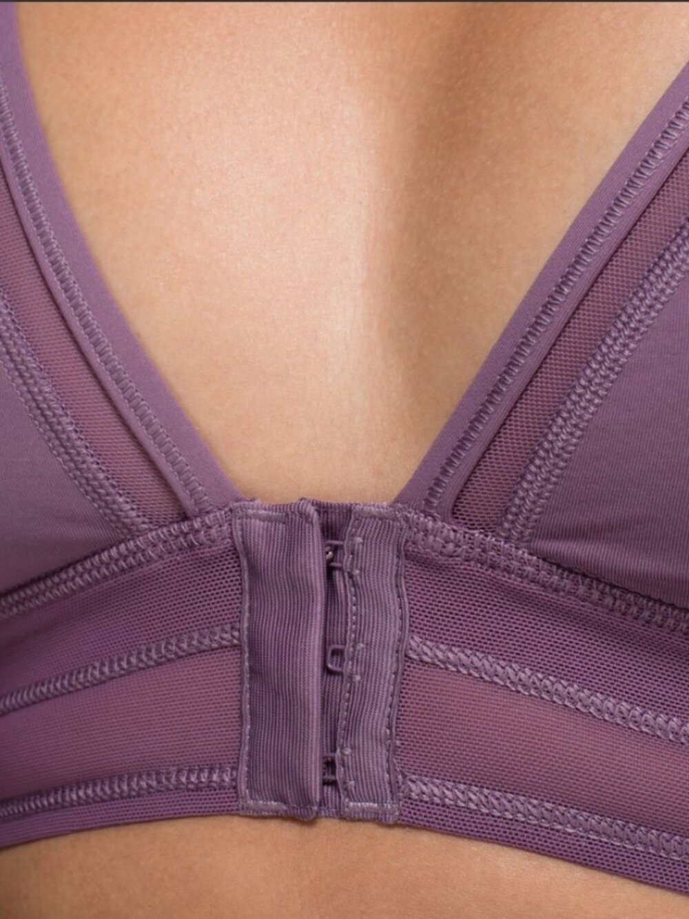 Lululemon Seek The Heat Bra Purple Fog Front Hooks Longline 10 - Picture 3 of 12